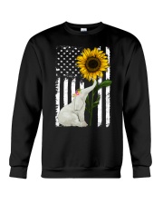 American Flag Sunflower Elephant Crewneck Sweatshirt thumbnail