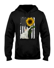 American Flag Sunflower Elephant Hooded Sweatshirt thumbnail