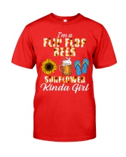 I'm A Flip Flop Beer Sunflower Kinda Girl Classic T-Shirt front