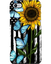 American Flag Sunflower Butterfly Phone Case thumbnail
