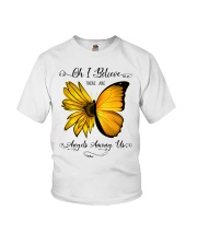 Oh I Believe There Are Angels Among Us Sunflower Youth T-Shirt thumbnail