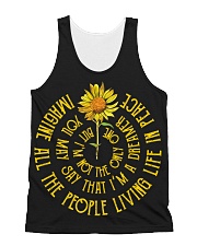 Imagine All The People Living Life In Peace All-over Unisex Tank thumbnail