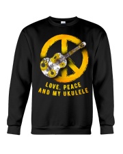 Love Peace And My Ukulele Crewneck Sweatshirt thumbnail