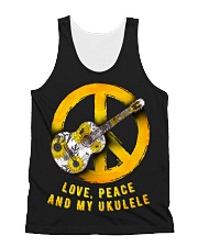 Love Peace And My Ukulele All-over Unisex Tank thumbnail