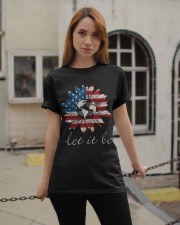 Let it Be American Flag Sunflower Classic T-Shirt apparel-classic-tshirt-lifestyle-19