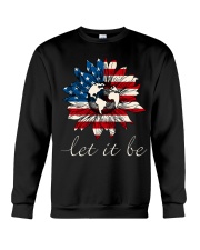Let it Be American Flag Sunflower Crewneck Sweatshirt thumbnail