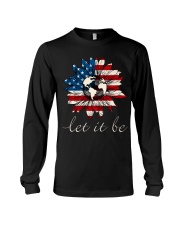 Let it Be American Flag Sunflower Long Sleeve Tee thumbnail