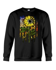 American Flag Star Sunflower Field Crewneck Sweatshirt thumbnail