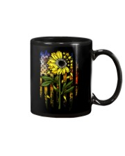 American Flag Star Sunflower Field Mug thumbnail