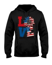 LOVE Sunflower American Flag Hooded Sweatshirt thumbnail
