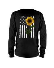 American Flag Sunflower Hippie Distressed Back Long Sleeve Tee thumbnail