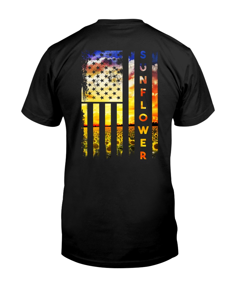 Sunflower American Flag Back No2 Classic T-Shirt