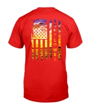 Sunflower American Flag Back No2 Classic T-Shirt back