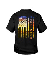 Sunflower American Flag Back No2 Youth T-Shirt thumbnail