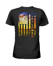 Sunflower American Flag Back No2 Ladies T-Shirt thumbnail