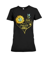 What A Wonderful World Sunflower Earth Premium Fit Ladies Tee thumbnail