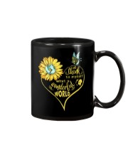 What A Wonderful World Sunflower Earth Mug thumbnail