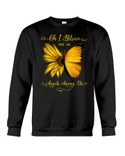 Oh I Believe There Are Angels Among Us Sunflower Crewneck Sweatshirt thumbnail