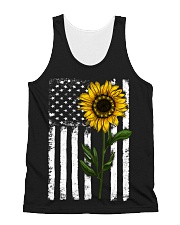 Betsy Ross American Flag Sunflower All-over Unisex Tank thumbnail