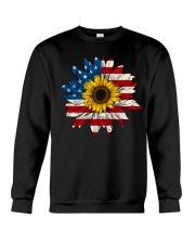 Sunflower American Flag Color Crewneck Sweatshirt thumbnail