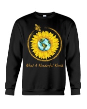 What A Wonderful World Sunflower Crewneck Sweatshirt thumbnail
