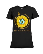 What A Wonderful World Sunflower Premium Fit Ladies Tee thumbnail