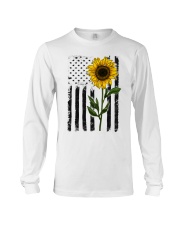 American Flag Sunflower Hippie Vintage Long Sleeve Tee thumbnail