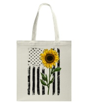 American Flag Sunflower Hippie Vintage Tote Bag thumbnail