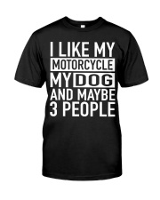 Motorcycle and My DOG Premium Fit Mens Tee tile