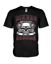 Biker Don't Go Grey V-Neck T-Shirt tile