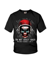 Crazy biker - I like it Youth T-Shirt tile