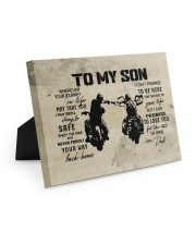 To My Son - biker Dad Easel-Back Gallery Wrapped Canvas tile