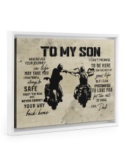 To My Son - biker Dad Floating Framed Canvas Prints White tile