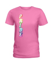 Gay Pride Rainbow Outline Not Straight Vertical LG Ladies T-Shirt thumbnail