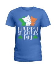 St Patricks Day Cat Lover Kitten Funny Apparel 2 Ladies T-Shirt thumbnail