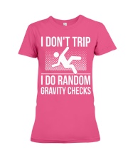 Funny Gravity Checks Physics Science Teacher Appar Premium Fit Ladies Tee thumbnail