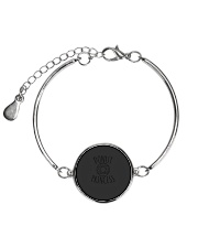 Donut Princess Funny Doughnuts Lover Humor Metallic Circle Bracelet front