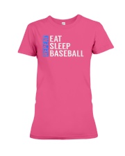 Eat Sleep Baseball Repeat Funny Quote Gag Gift Premium Fit Ladies Tee thumbnail