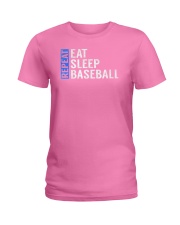 Eat Sleep Baseball Repeat Funny Quote Gag Gift Ladies T-Shirt thumbnail
