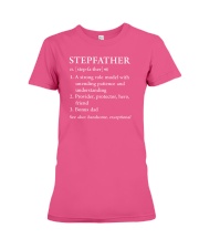 Stepfather Definition Funny Father is Day Gift For Premium Fit Ladies Tee thumbnail