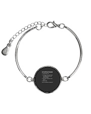 Stepfather Definition Funny Father is Day Gift For Metallic Circle Bracelet thumbnail