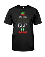 Funny I am The Drunk Elf Family Group Christmas Classic T-Shirt thumbnail