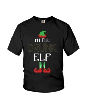 Funny I am The Drunk Elf Family Group Christmas Youth T-Shirt thumbnail
