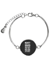 Funny Pizza Beauty Comes In All Shapes And Sizes Metallic Circle Bracelet front