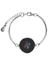 Basmala Islamic Arabic Quran In The Name Of God Metallic Circle Bracelet front