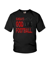 Sundays Are For God And Football Christian Gift Youth T-Shirt thumbnail