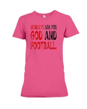 Sundays Are For God And Football Christian Gift Premium Fit Ladies Tee thumbnail