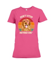 Vintage do not Stop Retrieving Golden Retriever Do Premium Fit Ladies Tee thumbnail