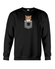 Cat in Pocket Cute Realistic Orange British Shorth Crewneck Sweatshirt thumbnail