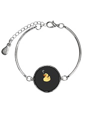 Fire Breathing Rubber Ducky Funny Smoking Duck Metallic Circle Bracelet front